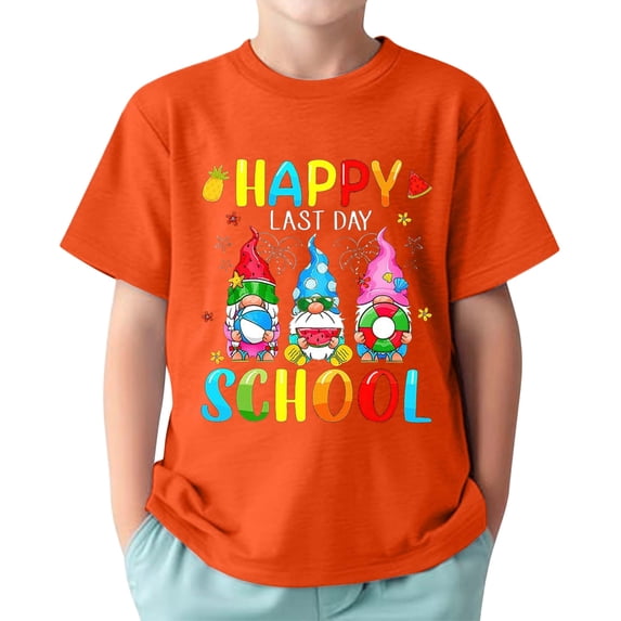 Hiijoy Last Day of School T-Shirt for Boys Happy Funny End of School T Shirt, Sizes 1-13