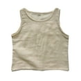 thumbnail image 1 of Hiijoy Little Boys Cotton Linen Tank Top Lightweight Breathable Sleeveless Top, Sizes 1-7, 1 of 3