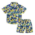 thumbnail image 1 of Hiijoy Little Boys Hawaii Beach Outfits Short Sleeve Button Shirt Shorts Set, Sizes 1-8, 1 of 4
