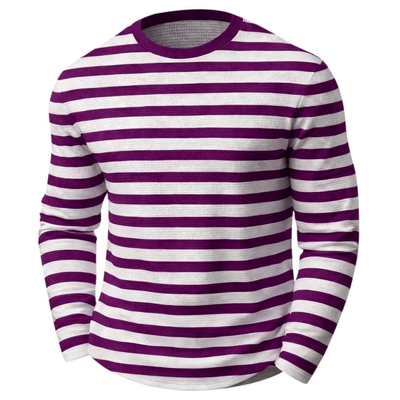 Hiijoy Little Boys Striped Long Sleeve T-Shirt Kids Casual Crew Neck T Shirt, Sizes 5-6