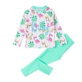thumbnail image 1 of Hiijoy Little Boys Swimsuit Dinosaur Print Long Sleeve Rash Guard Pants Bathing Suit, Sizes 3-8, 1 of 8