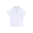 thumbnail image 1 of Hiijoy Big Boys White Dress Shirt Short Sleeved Button Down Shirt, Sizes 4-17 & Husky, 1 of 8