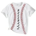 thumbnail image 1 of Hiijoy Little Girl's Casual Baseball Print T-Shirt Short Sleeve Summer Loose T Shirt, 1 of 5
