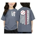 thumbnail image 1 of Hiijoy Little Girls Baseball Graphic Tshirt Loose Short Sleeve Casual Sports T-Shirt Tee, 1 of 6