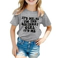 thumbnail image 1 of Hiijoy Little Girls Birthday T Shirt Letter Print Short Sleeve T-Shirt Tee, Sizes 3-12, 1 of 3