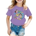 thumbnail image 1 of Hiijoy Little Girls Cartoon Graphic Short Sleeve T-Shirt Summer Casual T-Shirt, Sizes 1-13, 1 of 3