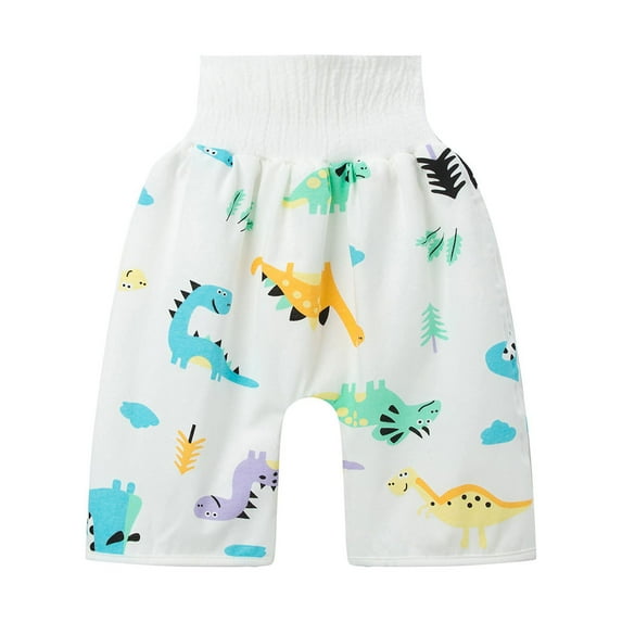 Hiijoy Little Girls Cartoon Print High Waist Diapers Cotton Pull-On Pants for Baby, Sizes 4-8Y