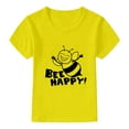 thumbnail image 1 of Hiijoy Little Girls Graphic T Shirt Cartoon Bee Print Short Sleeved T-Shirt Casual Loose Tshirt, 1 of 1