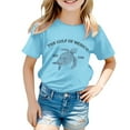 thumbnail image 1 of Hiijoy Little Girls Graphic T-Shirt Turtle Print Short Sleeve Summer T Shirt, Sizes 3-14, 1 of 3