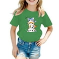 thumbnail image 1 of Hiijoy Little Girls Graphic Tee Cute Cat Print Short Sleeve T Shirt Cotton Casual T-Shirt, 1 of 4
