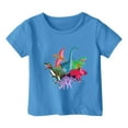 thumbnail image 1 of Hiijoy Little Girls Graphic T-Shirt Dinosaur Print Short Sleeved T Shirt, Sizes 1-13, 1 of 3