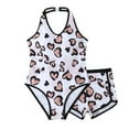 thumbnail image 1 of Hiijoy Little Girls Halter One-Piece Swimsuit with Shorts Bathing Suits, Sizes 5-11, 1 of 5