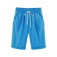 thumbnail image 1 of Hiijoy Little Girls Knee-Length Casual Shorts Pull-On French Terry Shorts, Sizes 5-6Y, 1 of 2