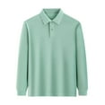 thumbnail image 1 of Hiijoy Little Girls Long Sleeve Polo Shirt Solid Color School Uniform Top, Sizes 5-6Y, 1 of 4
