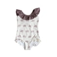 thumbnail image 1 of Hiijoy Little Girls Ruffle One-Piece Swimsuit Quick Drying UPF50+ Swimwear, Sizes 1-8, 1 of 3