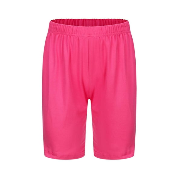 Hiijoy Little Girls Solid Knit Shorts Elastic Waist Casual Shorts, Sizes 5-6Y
