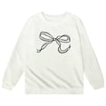 thumbnail image 1 of Hiijoy Little Girls Sweatshirt Bow Printed Crew Neck Pullover Top Children's Clothes, 1 of 3