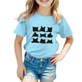thumbnail image 1 of Hiijoy Big Girls T Shirt Cat Print Graphic Tee Short Sleeve Summer Casual T-Shirt, 1 of 3