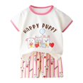 thumbnail image 1 of Hiijoy Newborn Boys Outfits Cartoon Print Short Sleeved T-Shirt Shorts Summer Clothes Set, Sizes 6-12M, 1 of 6
