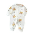 thumbnail image 1 of Hiijoy Newborn Boys Sleepwear Jumpsuit Cartoon Print Long Sleeve Romper Homewear Playsuit, 1 of 3