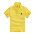 thumbnail image 1 of Hiijoy Boys Summer Polo Shirt Solid Classic Fit Short Sleeve T-Shirt School Uniform, 1 of 2