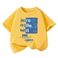 thumbnail image 1 of Hiijoy Summer Boys Short Sleeve T Shirt Casual Crew Neck T-Shirt Everyday Tee, Sizes 4-5, 1 of 3