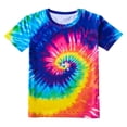 thumbnail image 1 of Hiijoy T Shirt for Toddler Girls Tie Dye Unisex Short Sleeves Round Neck Casual Tee Shirt, 1 of 5