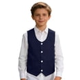thumbnail image 1 of Hiijoy Boys Formal Vest Wedding Birthday Party Sleeveless Waistcoat, Sizes 14-15, 1 of 5