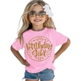 thumbnail image 1 of Hiijoy Tees for Girls Kids Birthday Tie Dye Short Sleeves O Neck T-Shirts, Sizes 1-13, 1 of 3