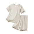 thumbnail image 1 of Hiijoy Toddler Boy Summer Outfits Unisex Short Sleeve Sports Tshirt Shorts Set, Sizes 3-4T, 1 of 5