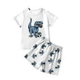 thumbnail image 1 of Hiijoy Toddler Boy's Summer Casual Outfits Dinosaur Short Sleeve T Shirt & Shorts Set, Sizes 3-4T, 1 of 8