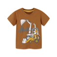 thumbnail image 1 of Hiijoy Toddler Boys Cotton Casual T-Shirt Excavator Print Short Sleeve T Shirt, Sizes 1-8, 1 of 7