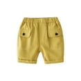 thumbnail image 1 of Hiijoy Toddler Boys Cotton French Terry Shorts Solid Elastic Waist Casual Shorts, Sizes 4-5T, 1 of 3
