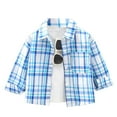 thumbnail image 1 of Hiijoy Toddler Boys Cotton Plaid Shirt Long Sleeve Button Down Shirt Children's Casual Tops, 1 of 2