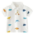 thumbnail image 1 of Hiijoy Toddler Boys Cotton Polo Shirt Dinosaur Prints Short Sleeve T-Shirt, Sizes 12M-5T, 1 of 3