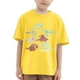 thumbnail image 1 of Hiijoy Toddler Boys Dinosaur Prints Short Sleeve T-Shirt Kids Cotton Summer Casual Tshirt, 1 of 3