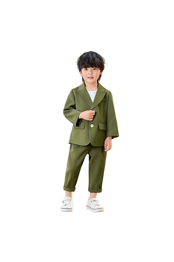 Toddler Boys Formal Suit Tuxedo Blazer Trousers Kids Wedding Party Outfits, Sizes 3-4T