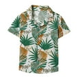 thumbnail image 1 of Hiijoy Toddler Boys Hawaii Beach Shirt Summer Vacation Short Sleeve Button Shirt, Sizes 6M-8Y, 1 of 3