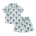 thumbnail image 1 of Hiijoy Toddler Boys Hawaii Vacation Outfit Short Sleeve Beach Shirt Shorts Set, Sizes 12M-5T, 1 of 3