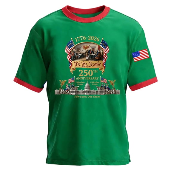 Hiijoy Toddler Boys Independence Day T-Shirt Summer Short Sleeve Graphic Tee, Sizes 4-5