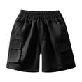 thumbnail image 1 of Hiijoy Toddler Boys Cargo Shorts Pull-On Casual Solid Plain Shorts, Sizes 4-5T, 1 of 5