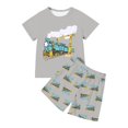 thumbnail image 1 of Hiijoy Toddler Boys Outfits Train Print Short Sleeve T-Shirt & Shorts 2Pcs Set, Sizes 3-4T, 1 of 4