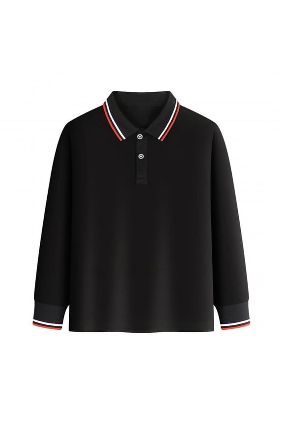 Toddler Boys Polo Shirt Casual Long Sleeve T-Shirt School Uniform Top Undershirt