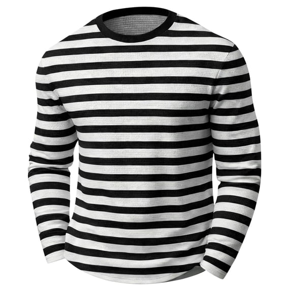Hiijoy Toddler Boys Striped Long Sleeve T-Shirt Kids Casual Crew Neck T Shirt, Sizes 3-4