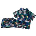 thumbnail image 1 of Hiijoy Toddler Boys Summer Beach Outfits Tropical Print Button Down Shirt & Shorts Set, Sizes 4-5T, 1 of 3
