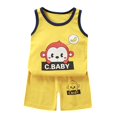 thumbnail image 1 of Hiijoy Toddler Boys Summer Outfits Cartoon Print Soft Tank Top & Shorts Set, Sizes 4-5T, 1 of 3