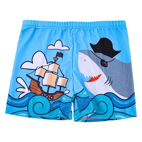 Hiijoy Toddler Boys Swim Trunks Cartoon Swimming Board Shorts Quick-Dry Beach Swimwear, Sizes 2-5