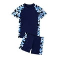 thumbnail image 1 of Hiijoy Toddler Boys Swimsuits Breathable Quick Drying Short Sleeved Rashguard Shorts Bathing Suit Swimwear Two Piece Set, 1 of 6