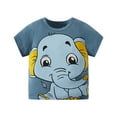 thumbnail image 1 of Hiijoy Toddler Boys T-Shirt Cartoon Print Cute Short Sleeve T Shirt, Sizes 3-9, 1 of 2