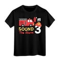 thumbnail image 1 of Hiijoy Toddler Boys T-Shirt Short Sleeve Truck Graphic T Shirt, Black, 1 of 3